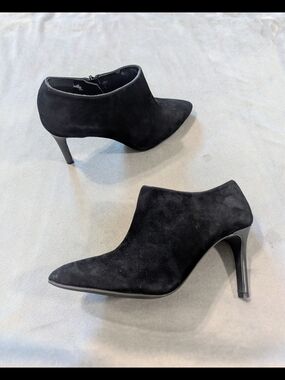 Antonio Melani Real Suede Pointed-Toe Women's Ankle Booties